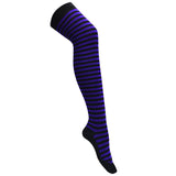 Medieta Acrylan Halloween Rallada Color Morado con Negro