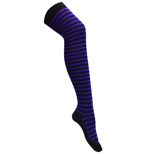 Medieta Acrylan Halloween Rallada Color Morado con Negro