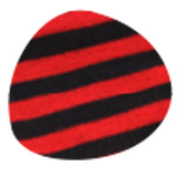 Medieta Acrylan Halloween Rallada Color Rojo con Negro